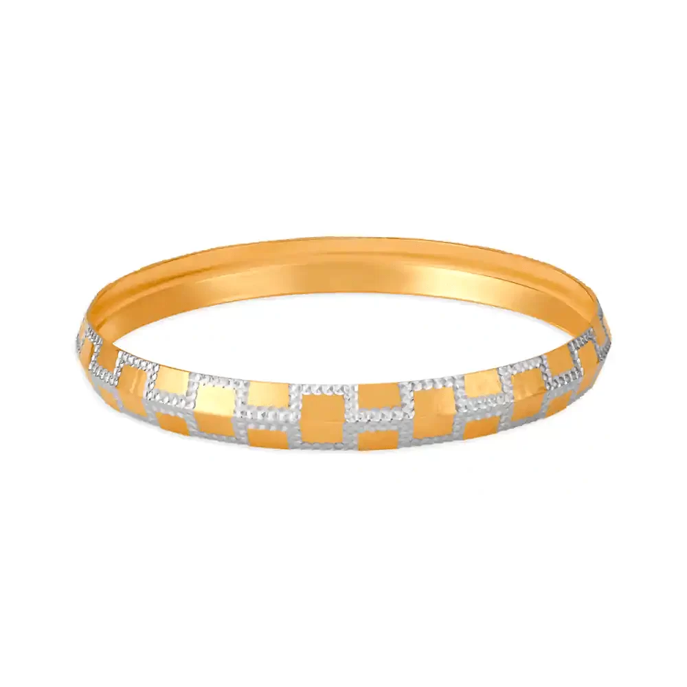 Contemporary Geometric Gold Kada