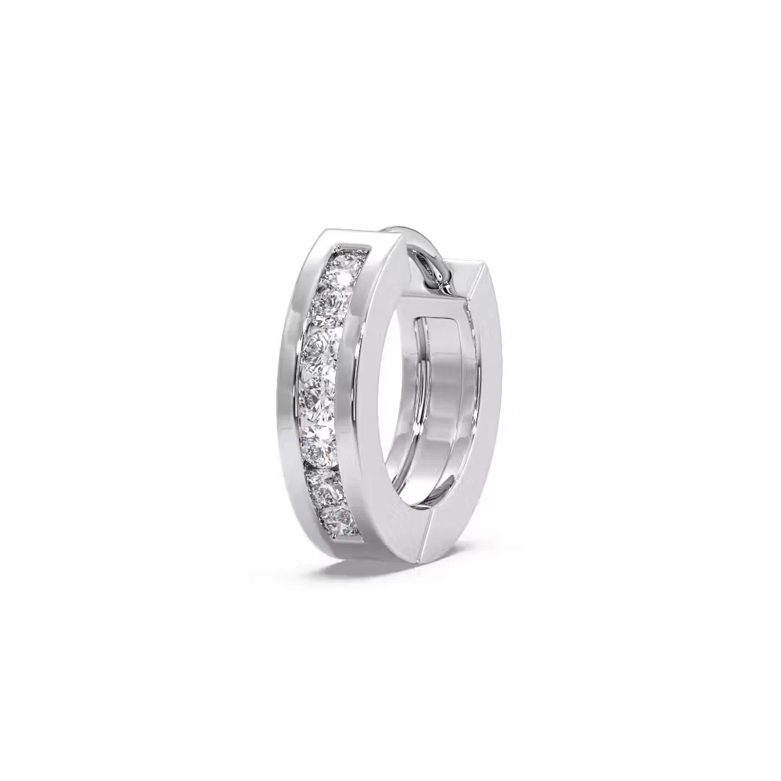 Donald Diamond Platinum Hoop