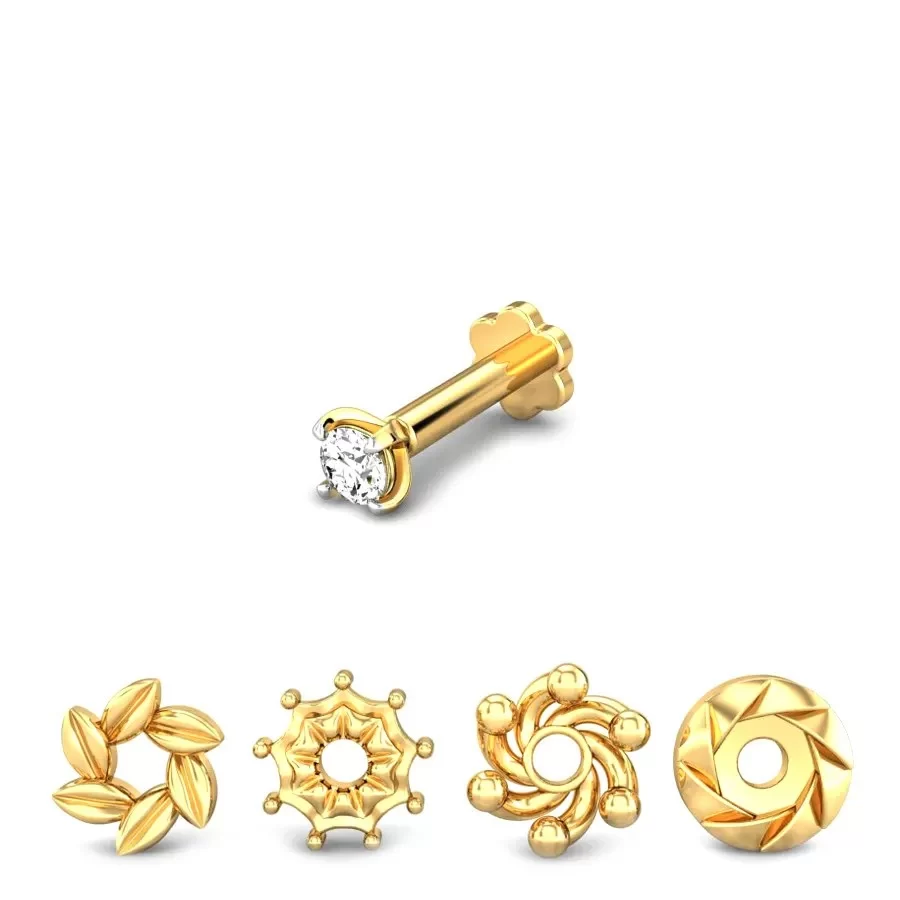 Star Delight 4 in 1 Changeable Diamond Nose Pin