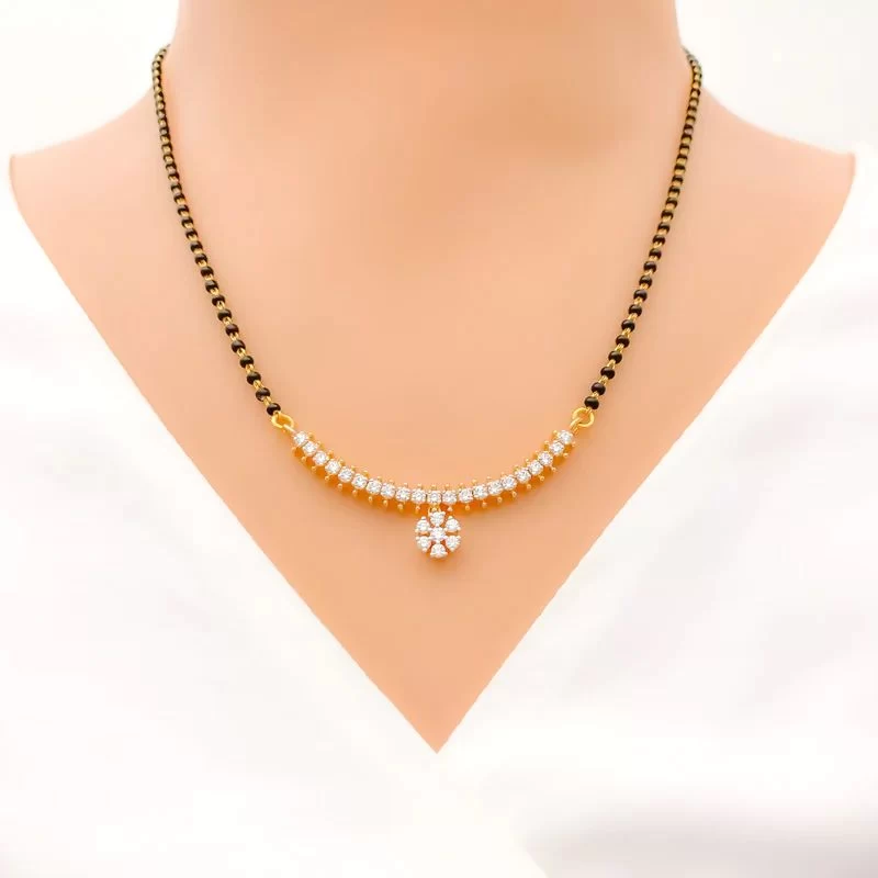 Exquisite flower mangalsutra
