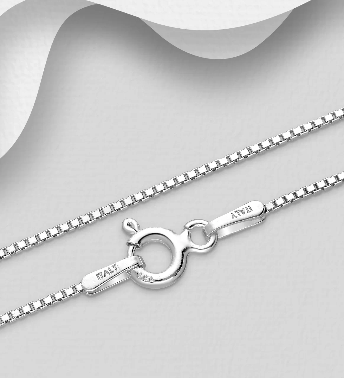 Made In Italy Box Chain In Silver