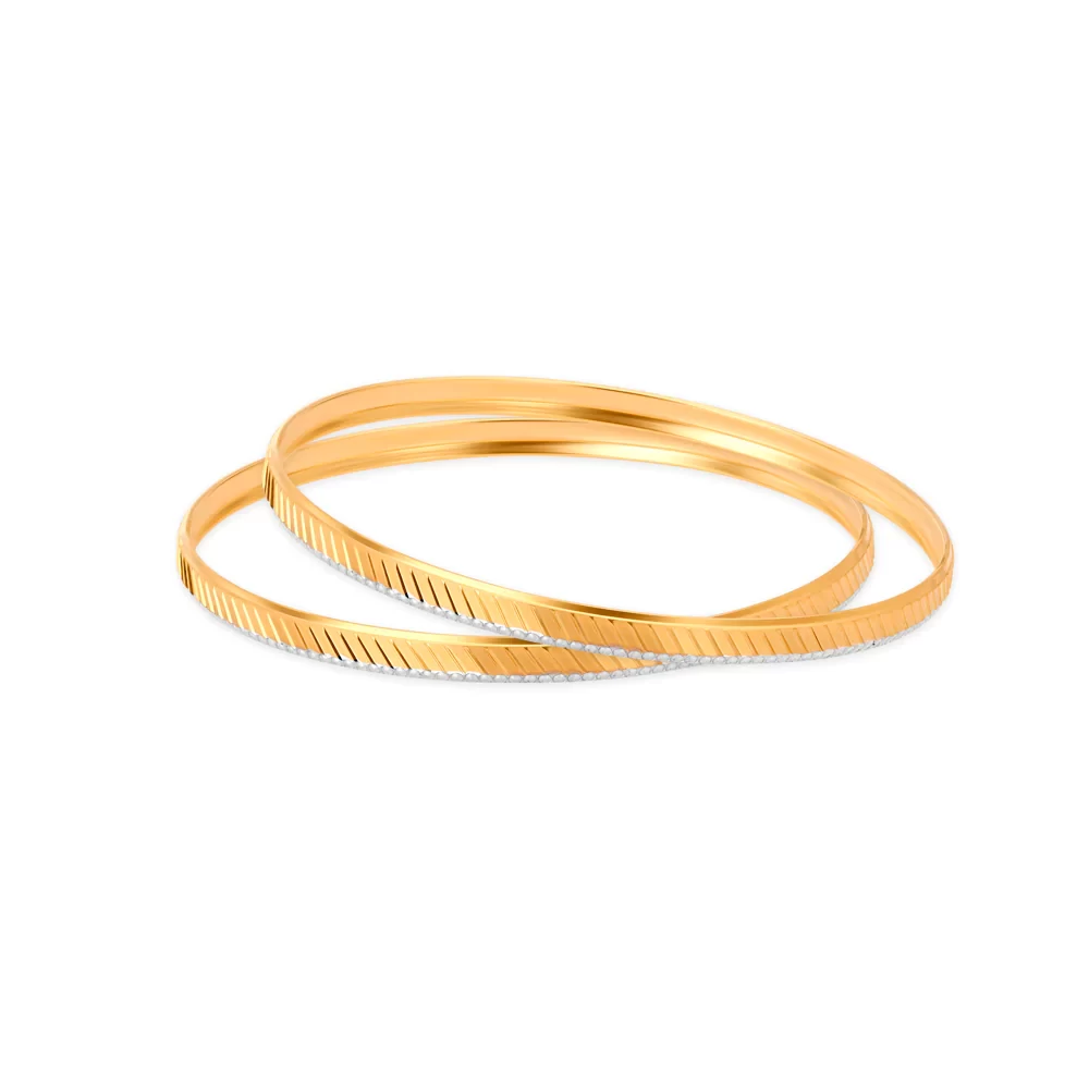Graceful Abstract Gold Bangle