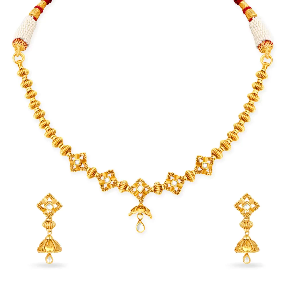 Opulent Gold Necklace Set