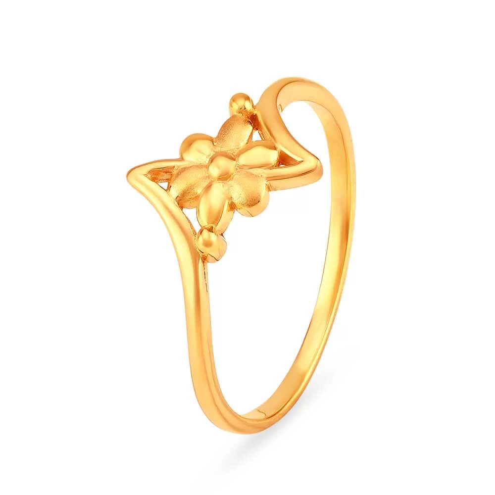 Stunning 22 Karat Gold Floral Motif
