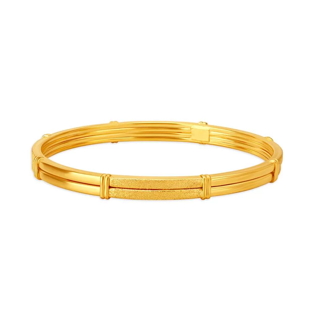 Yellow Gold Studded Bangle