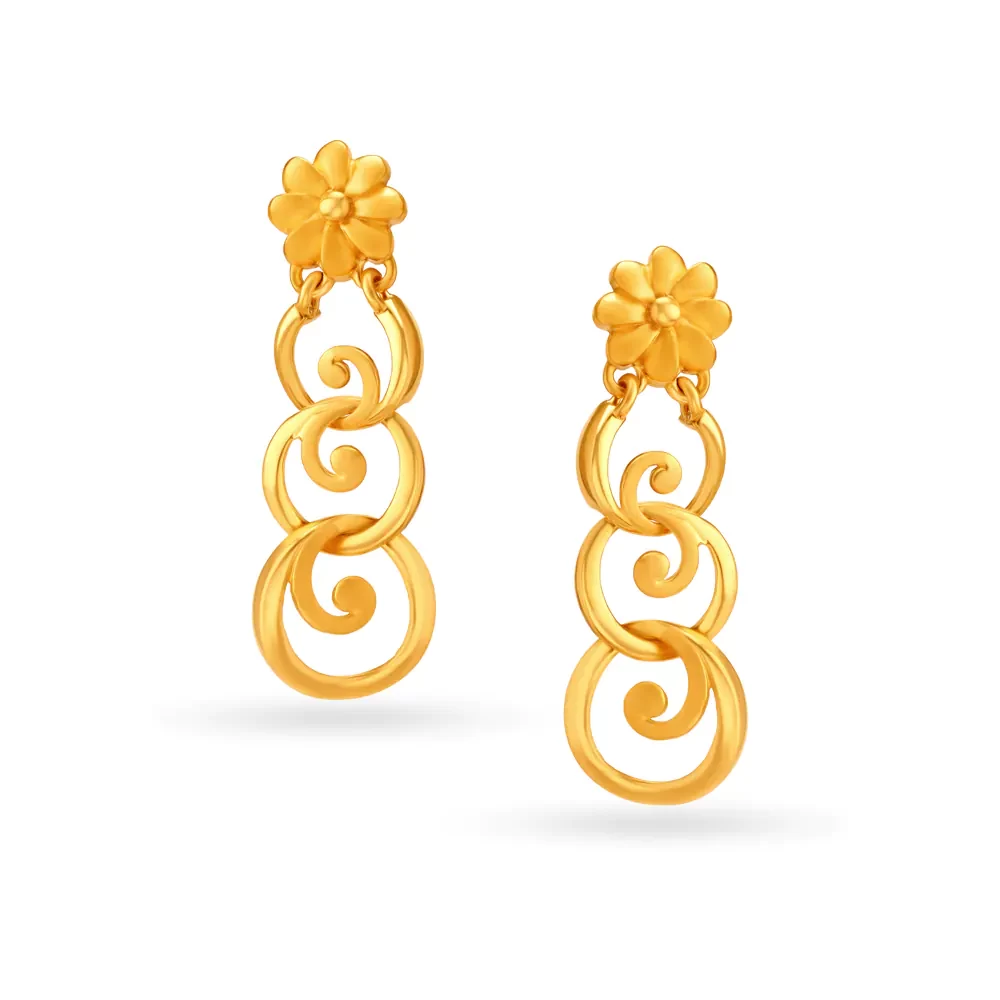 Statement Gold Drop Earrings