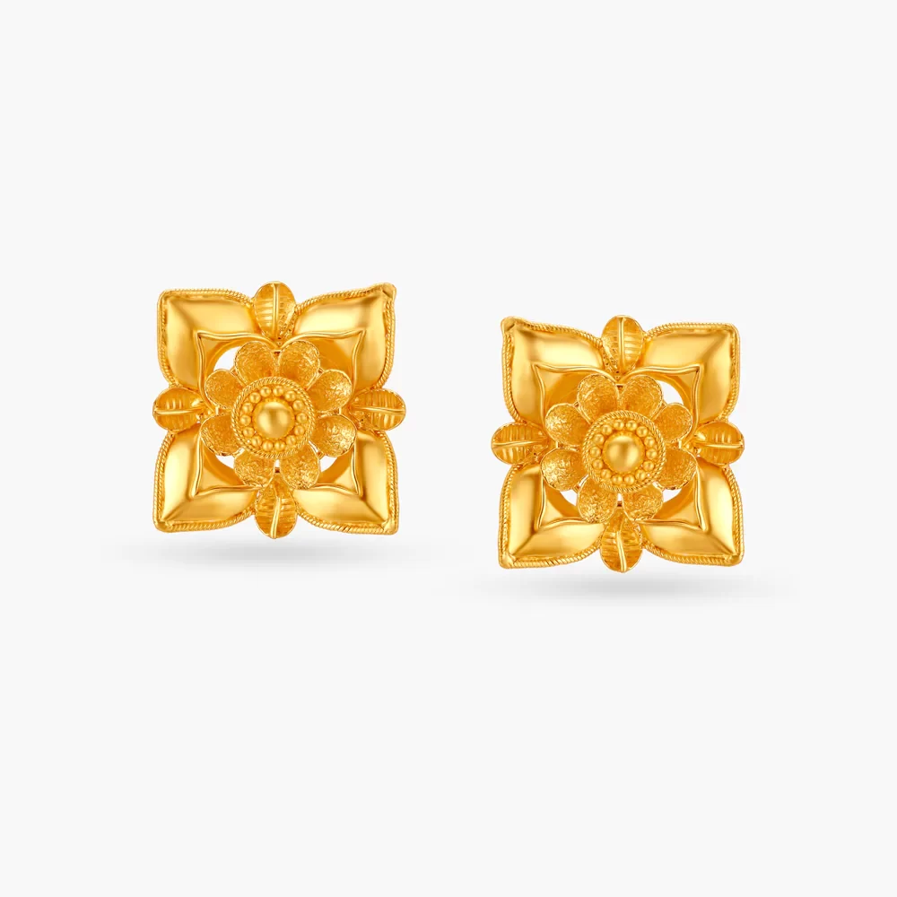 Brilliant Floral Stud Earrings