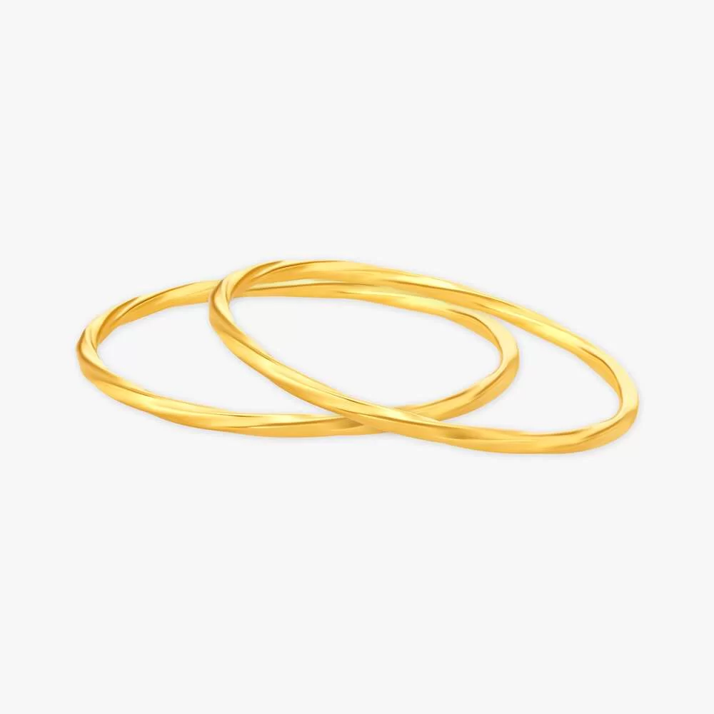 Delicate Twisted Bangles Set