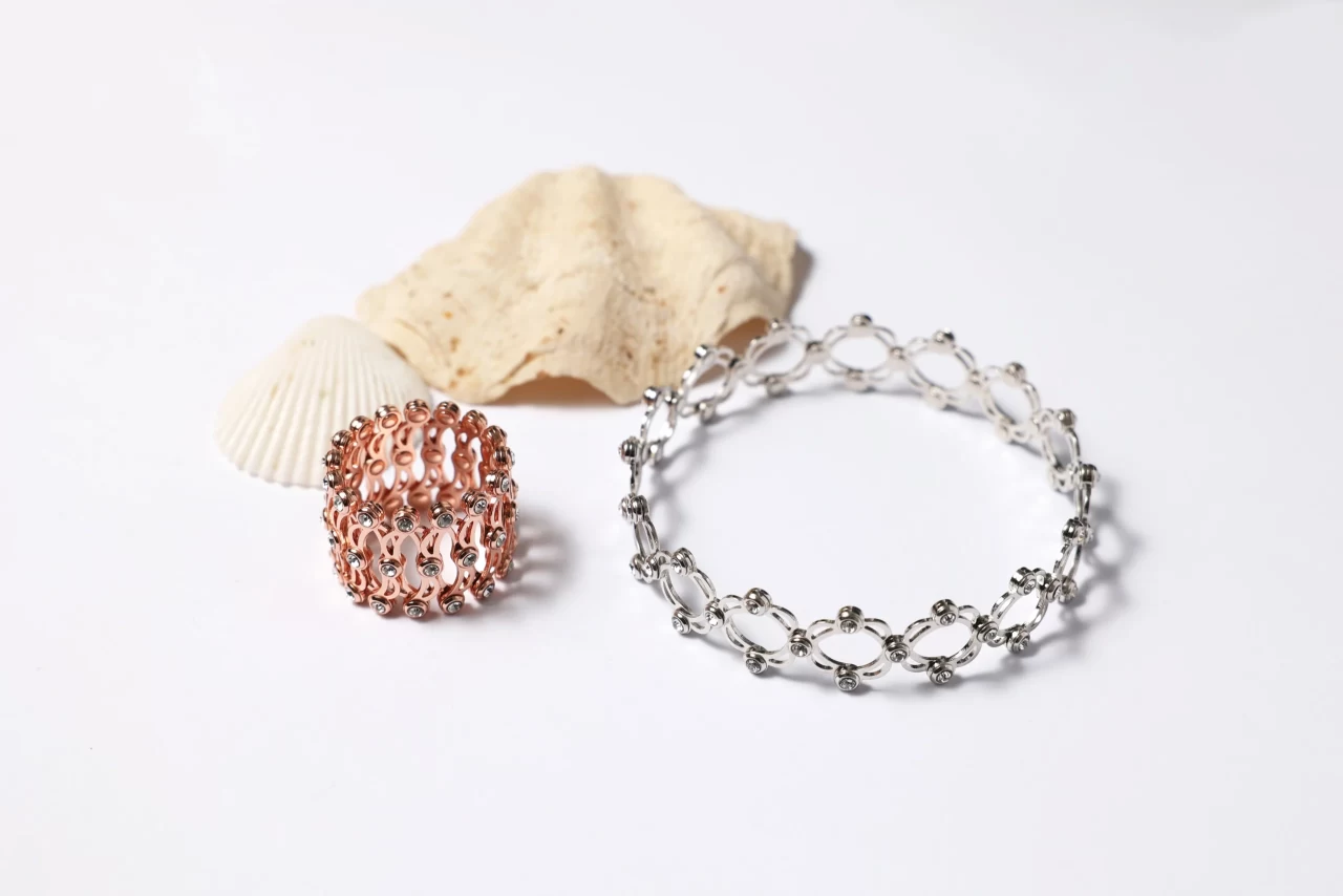 Stylish Transformable ring bracelet in Silver for her