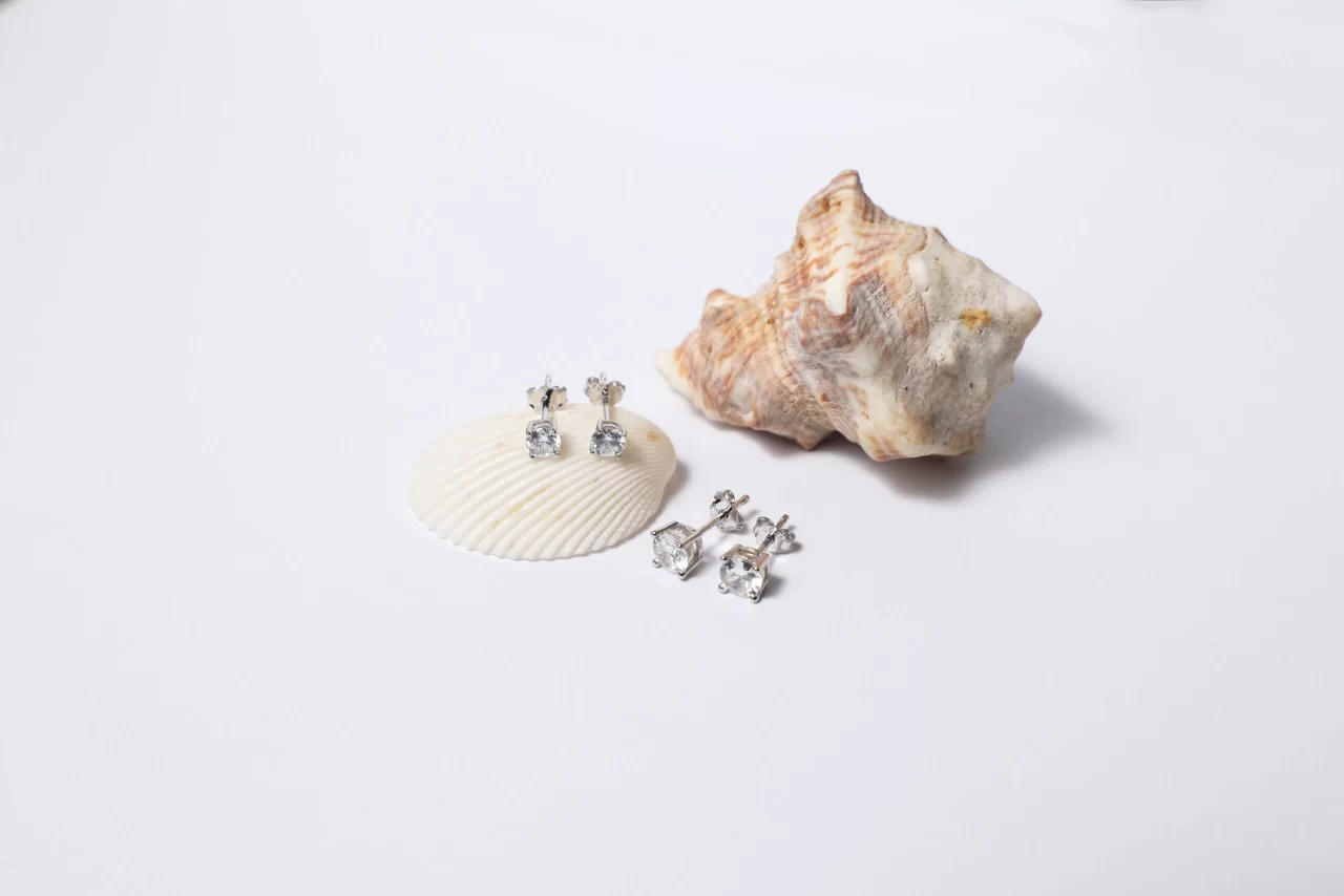 Maya earrings in silver for her
