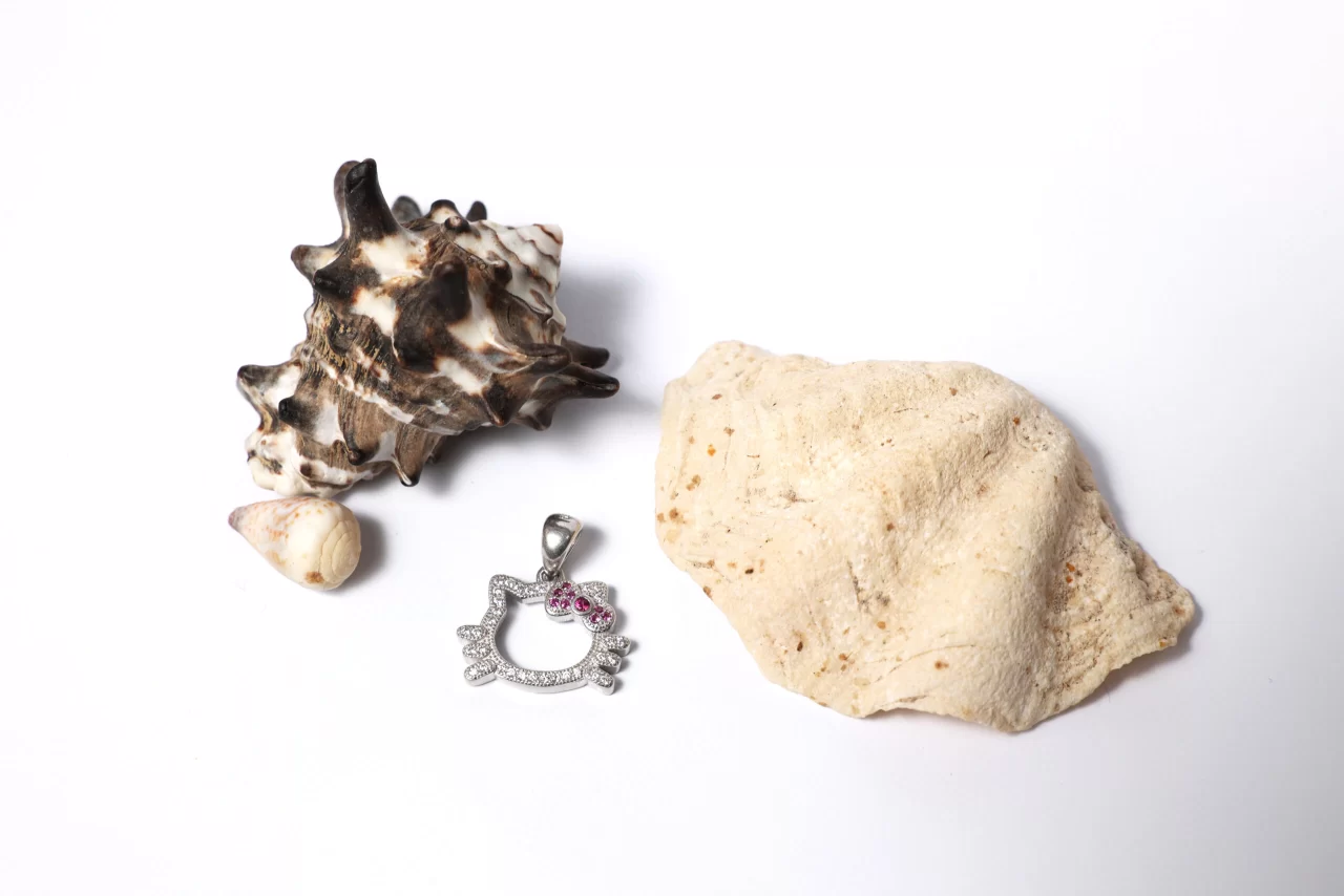 royal charm pendant in silver for her