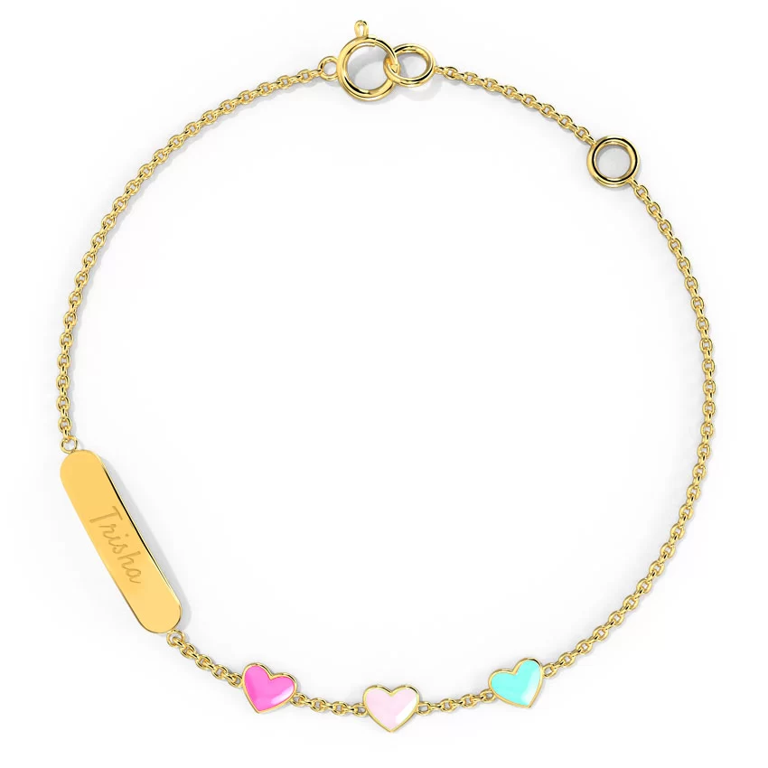 Amor Personalised Gold Bracelet
