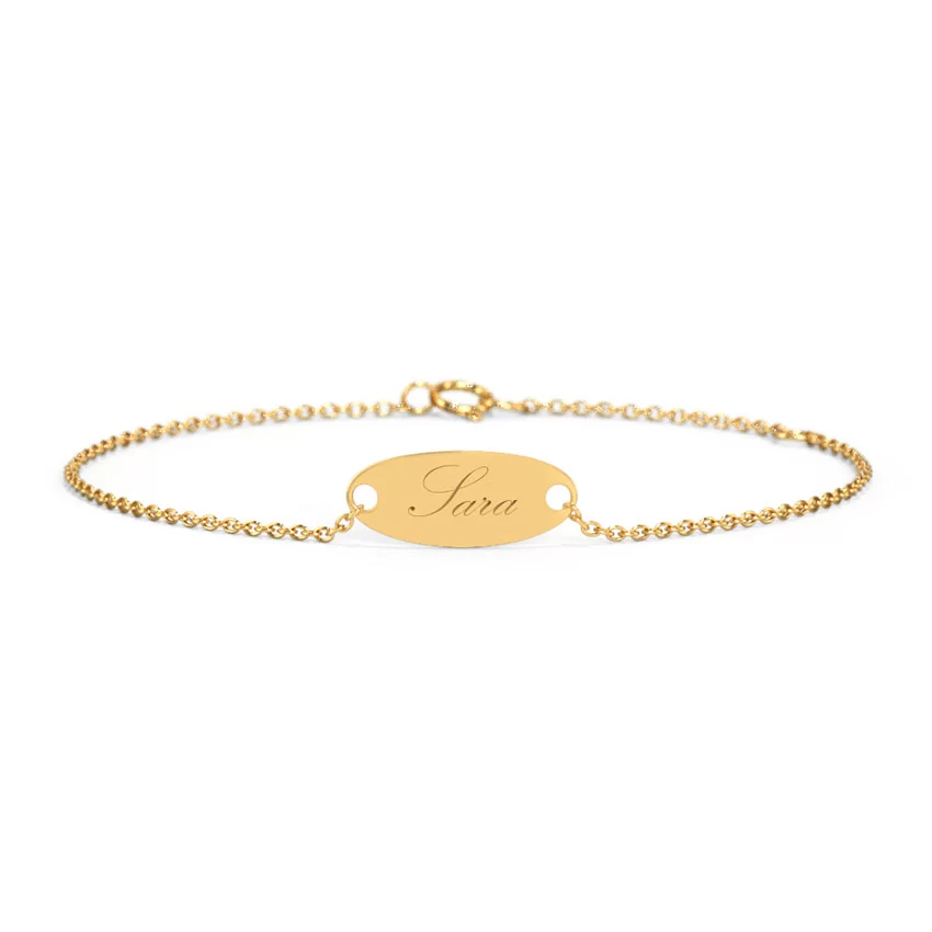 Engrave Baby Gold Bracelet