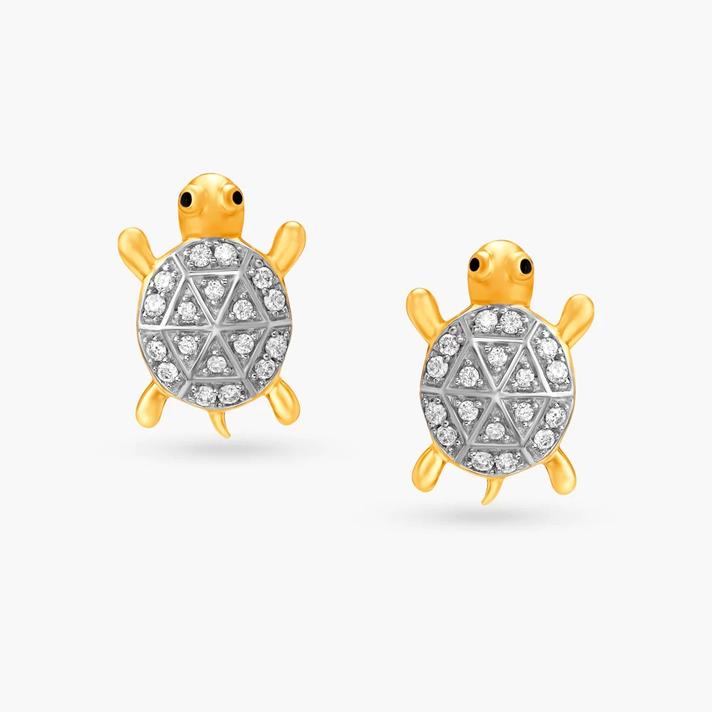 Lovely Turtles Diamond Stud