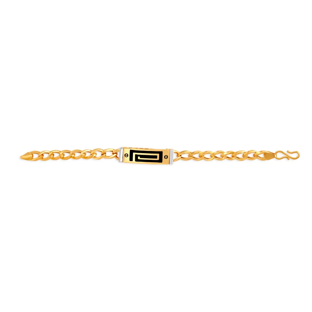 Appealing engraved gold bracelet