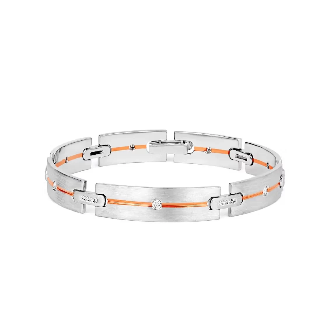 Mattia Platinum And Rose Gold Bracelet