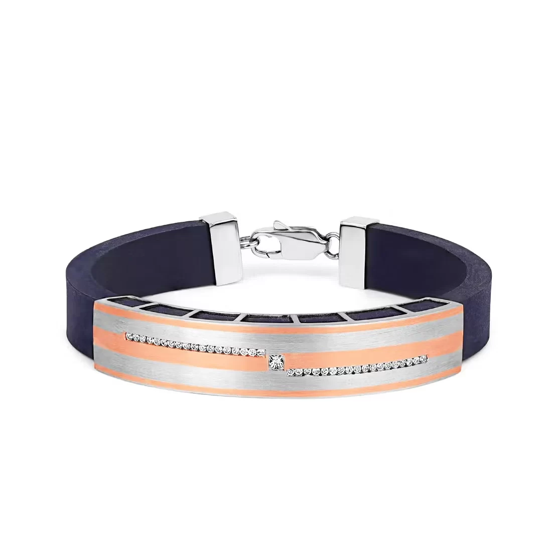 Alonzo Platinum And Rose Gold Bracelet