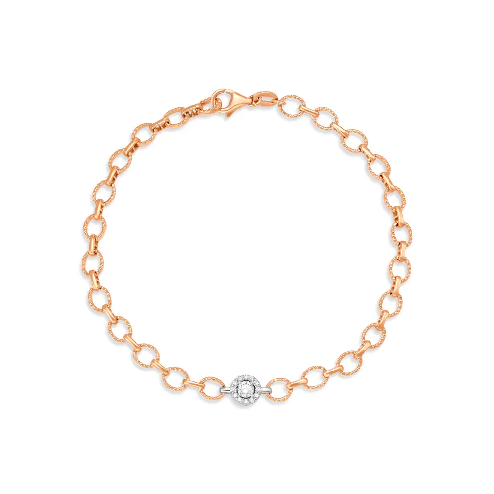 Sophisticated Diamond Bracelet In Rose Gold
