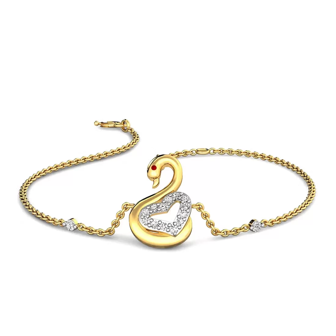 Cygnus Heart Diamond Bracelet