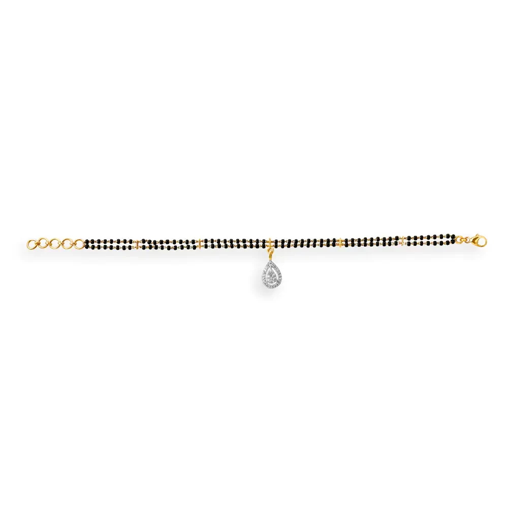 Stylish Tear Drop Diamond Bracelet