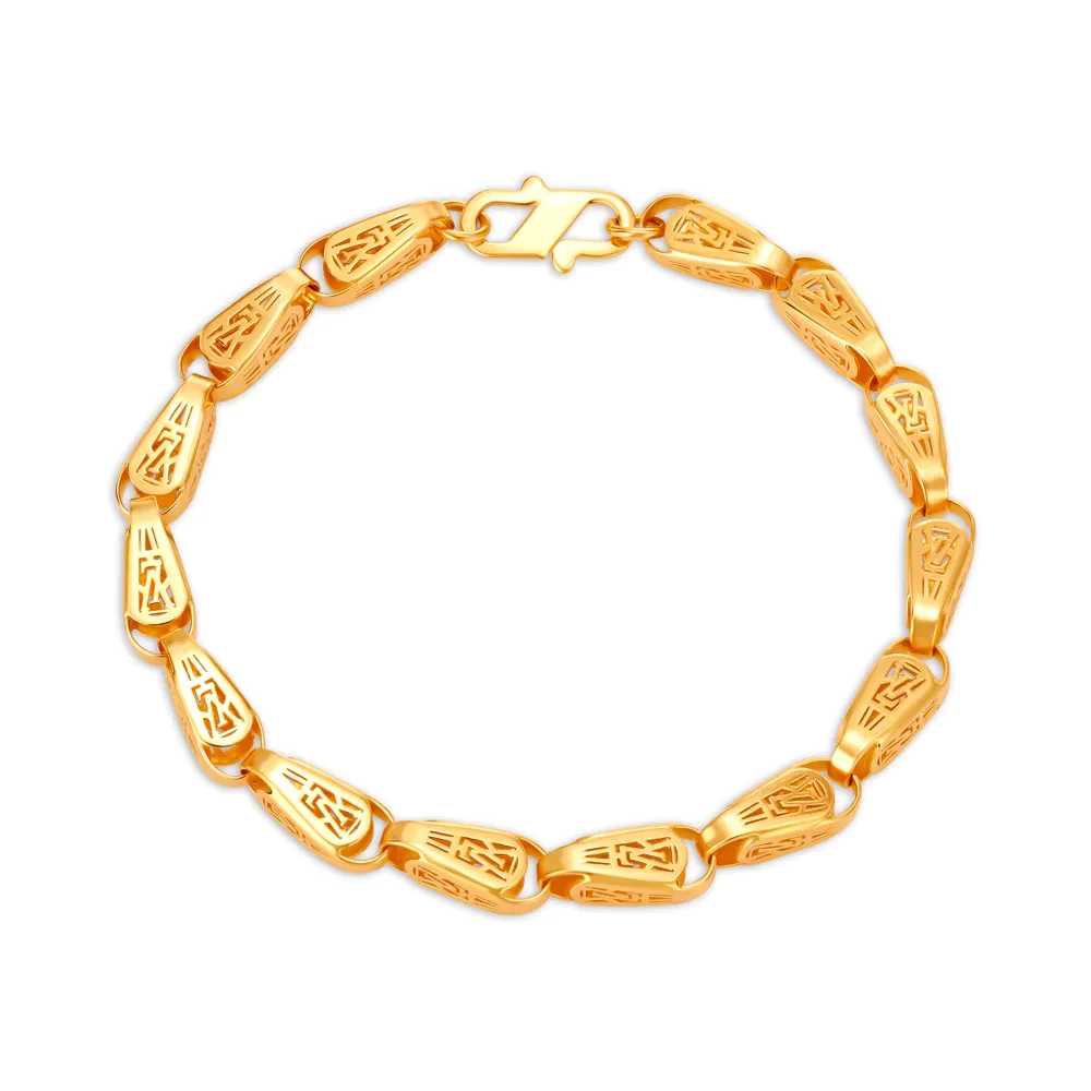 Modern Hollow Gold Bracelet
