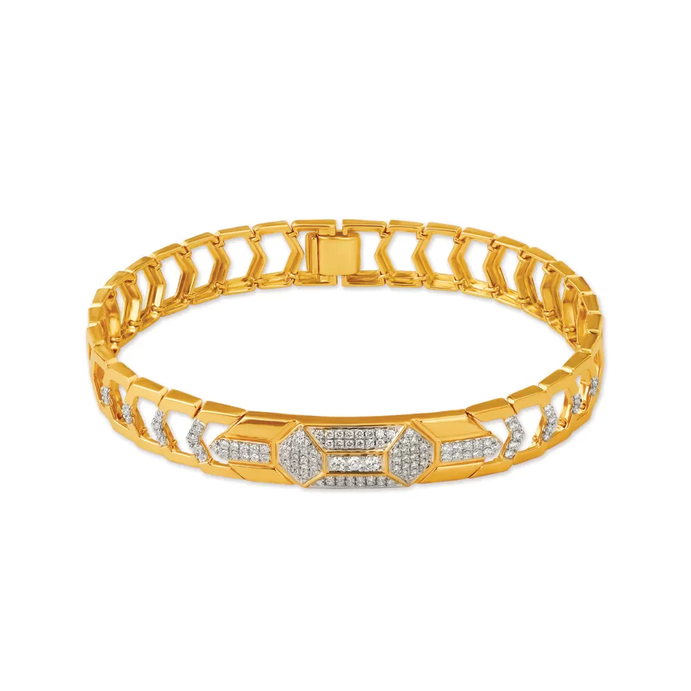 Luxurious Stunning Gold And Diamond Bracelet