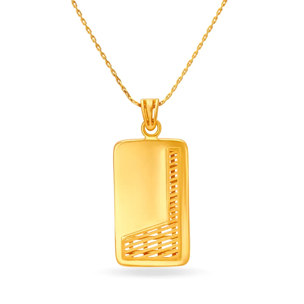 Gripping Rectangular Pendant
