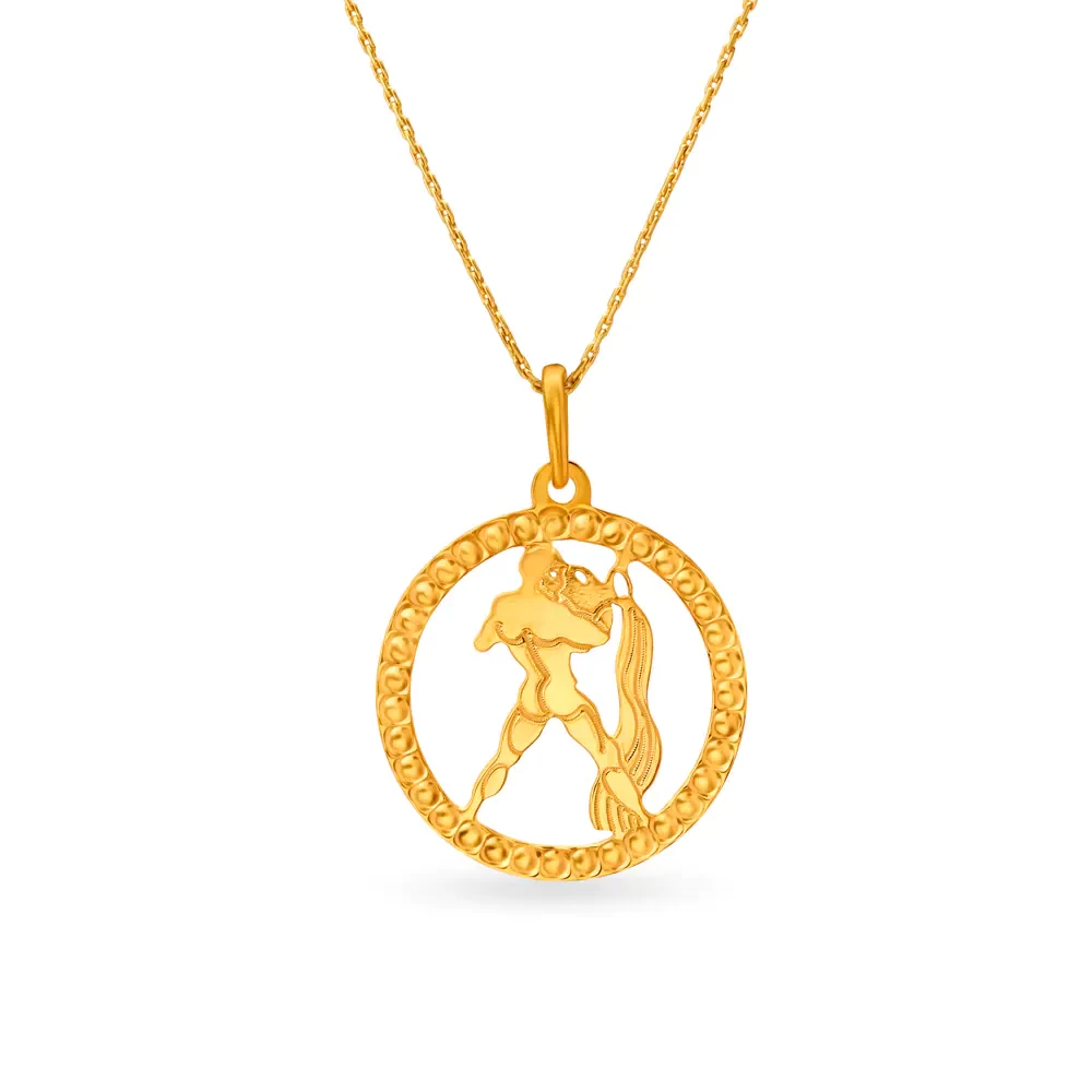 Aquarius Zodiac Pendant