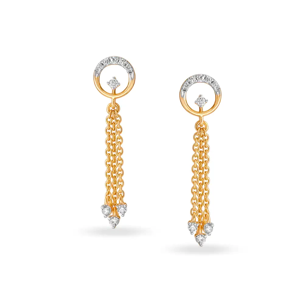 Sublime Diamond Drop Geometric Earrings