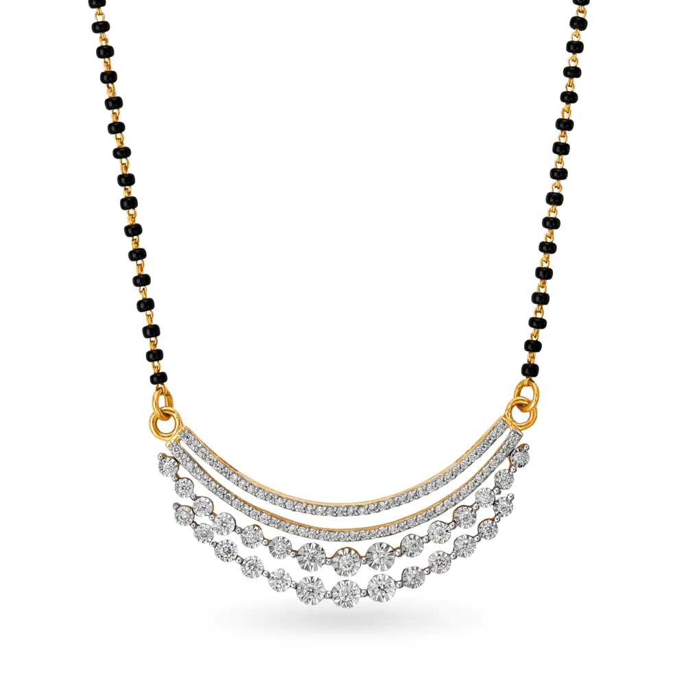 Dual Toned Diamond Mangalsutra