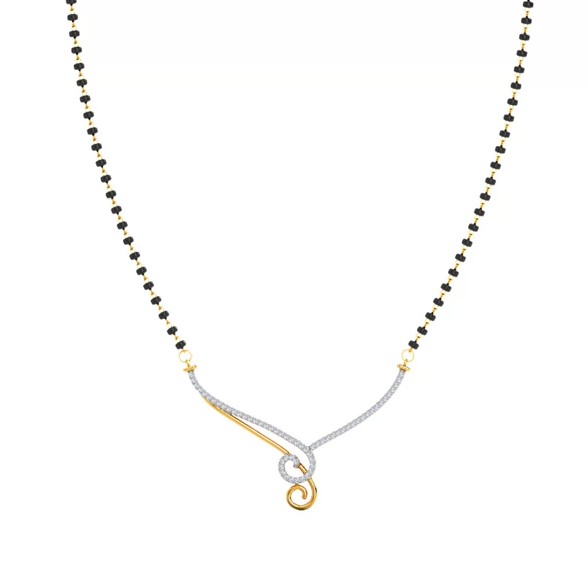 Wave Diamond Mangalsutra