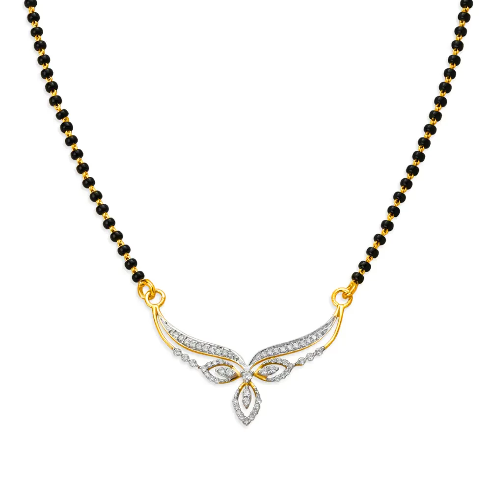 Vines And Floral Diamond Mangalsutra
