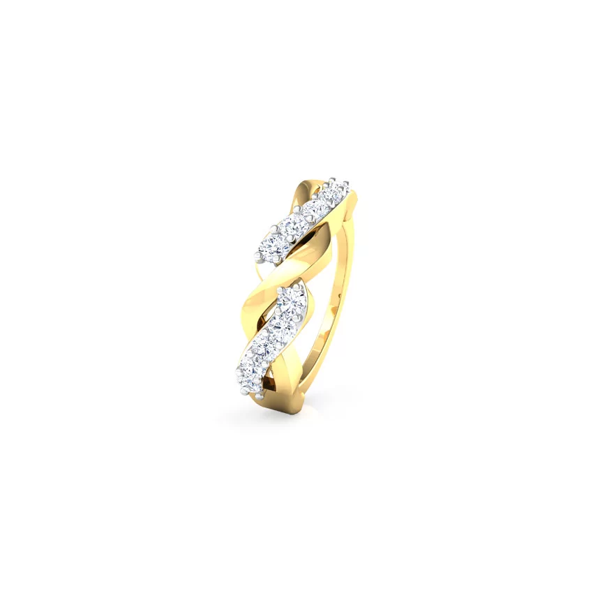 Wave Diamond Nose Pin