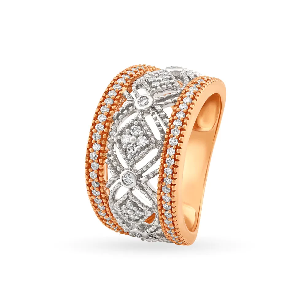 Ornate Diamond Coronet Ring