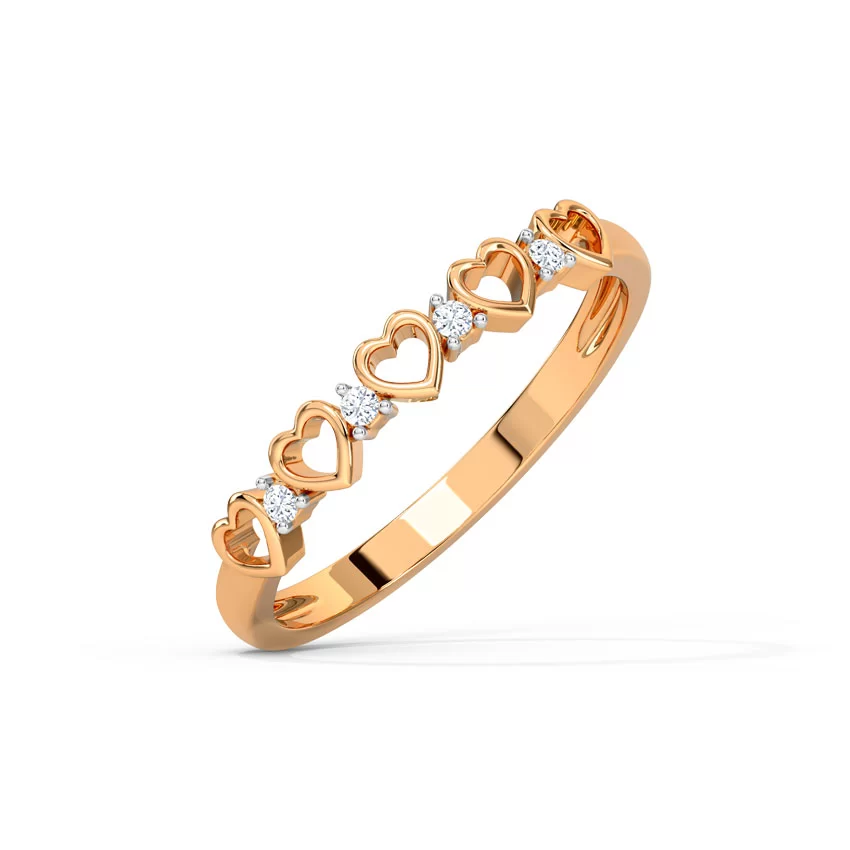 Glowing Heart Diamond Band
