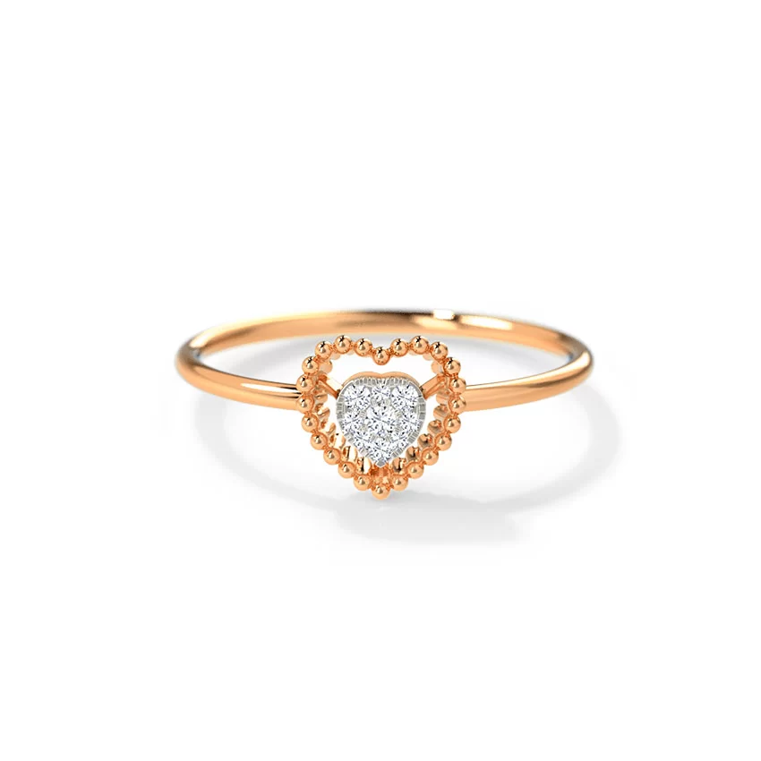 Adorable Heart Diamond Ring