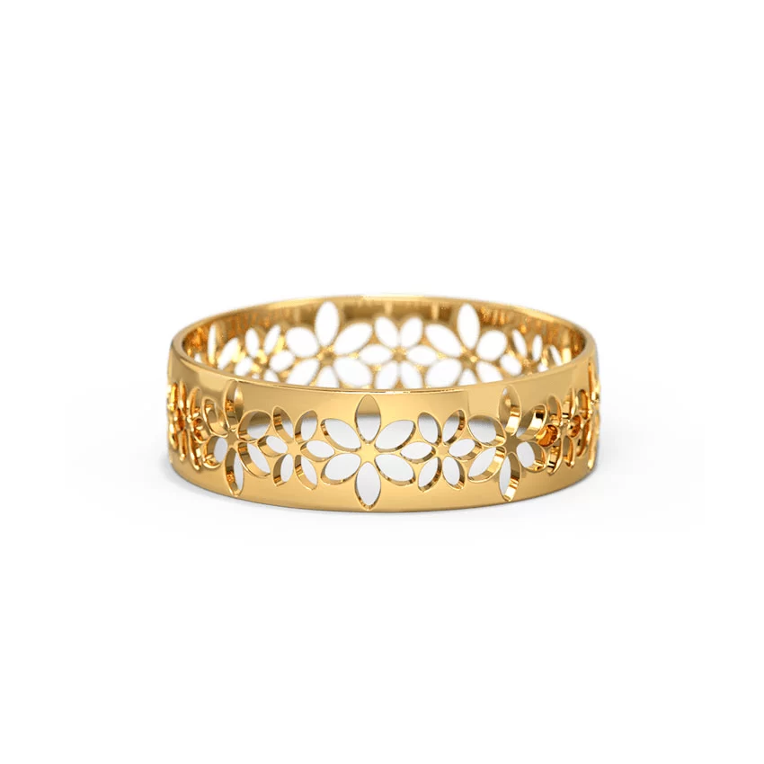 Floret Cutout Gold Band