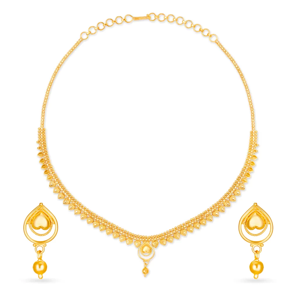 Romantic Gold Necklace Set