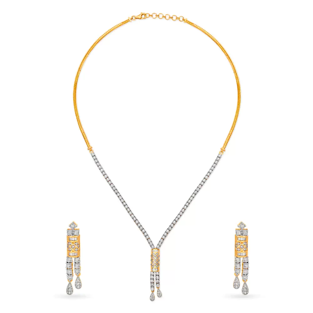 Classy Diamond Necklace Set