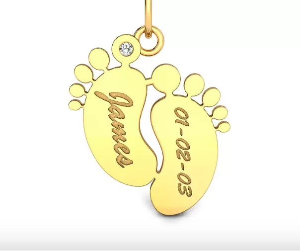 Footsteps Diamond pendant for kids