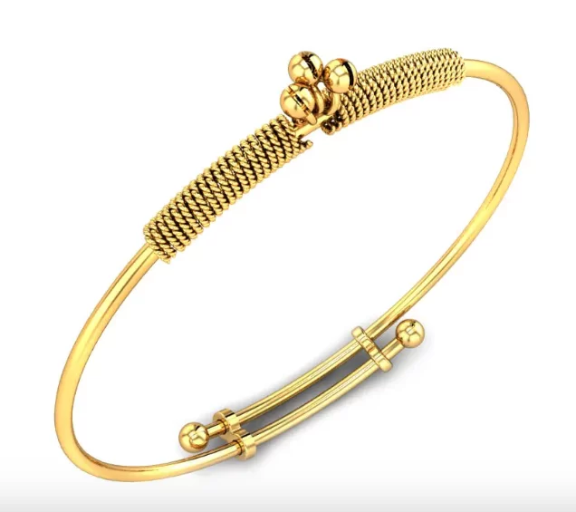 Ghungroo gold kada for kids