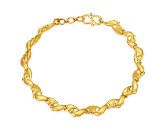 Glossy Knotted Gold Bracelet
