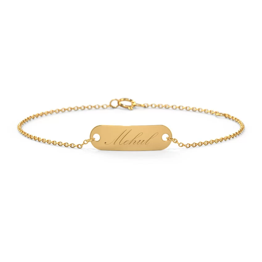 Engrave Baby Gold Bracelet