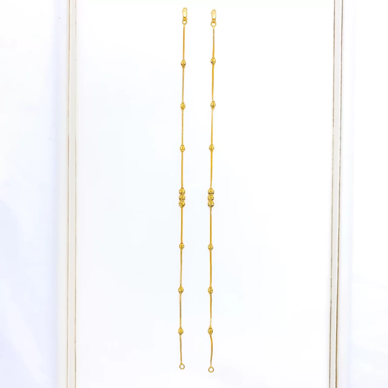 Radiant and Enchanting 22K Gold Anklet Pair
