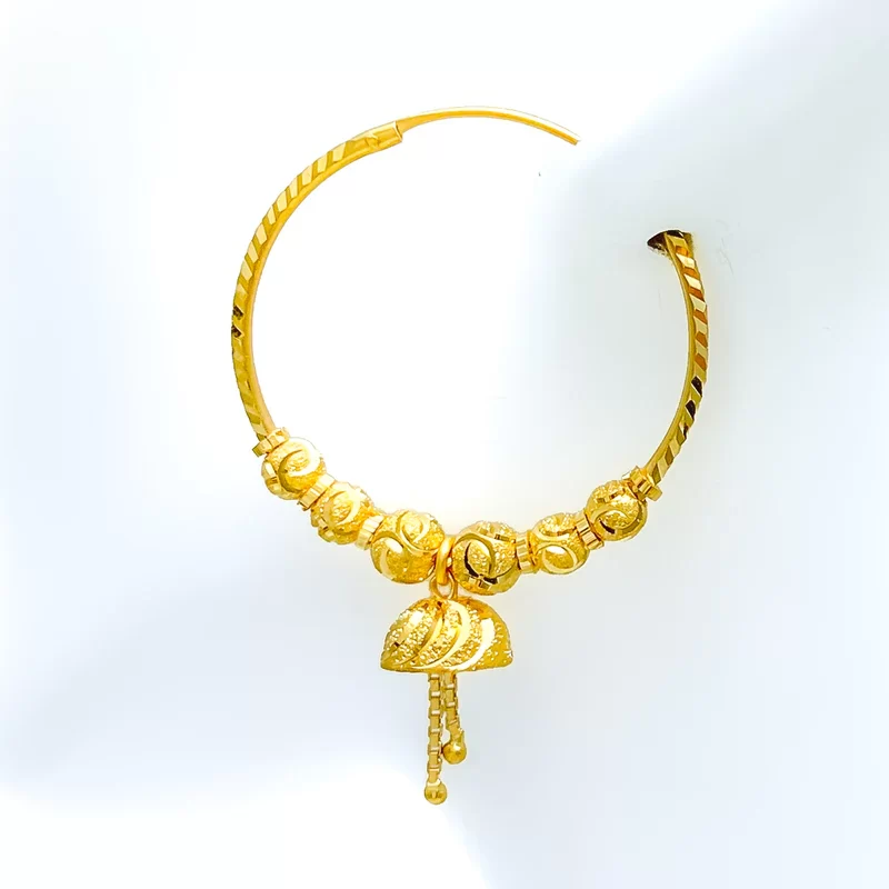 Stunning Sophisticated 22k Gold Hoop Earrings