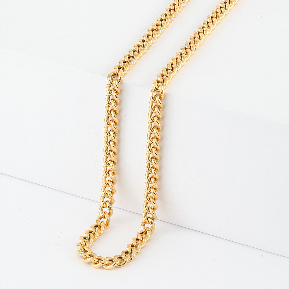 22ct Gold Curb Chain with Polished Links