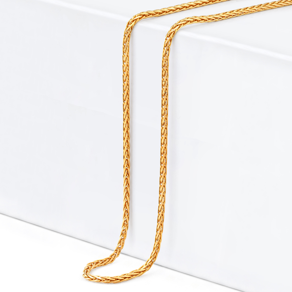 22ct Gold Wheat Chain with Hollow Links