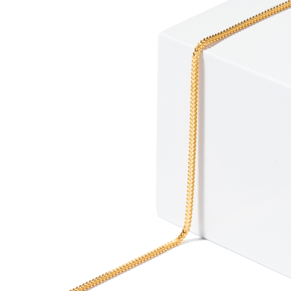 22ct Gold Foxtail Chain with Polished Links