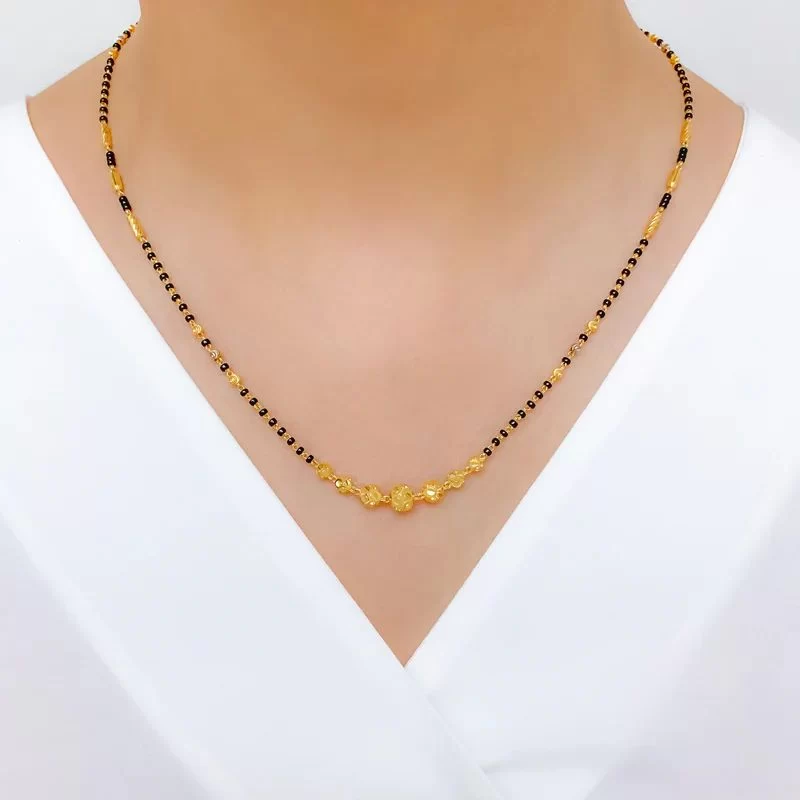 Double shade bead mangalsutra