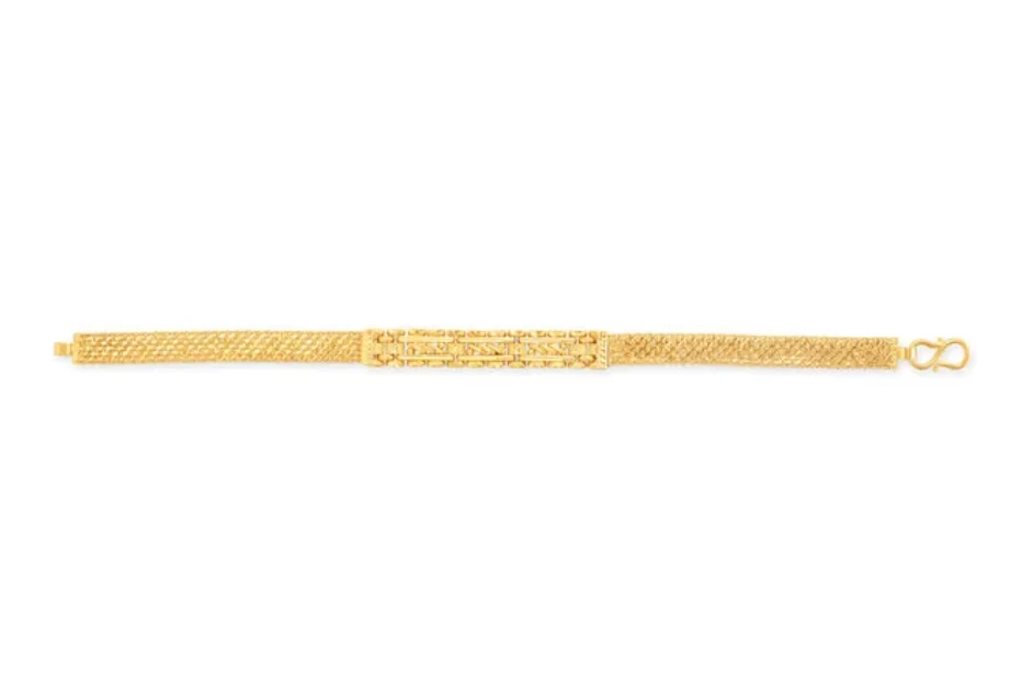 Faceted Gold Bracelet for Men